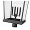 Z-Lite Beacon 4 Light Outdoor Post Mount Fixture, Black & Clear Beveled 568PHXXLR-BK - alternate 2